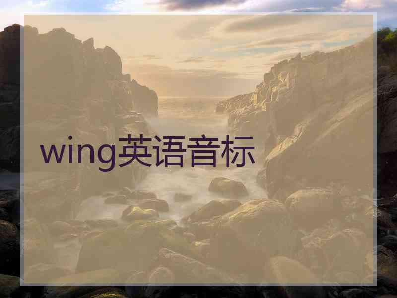wing英语音标