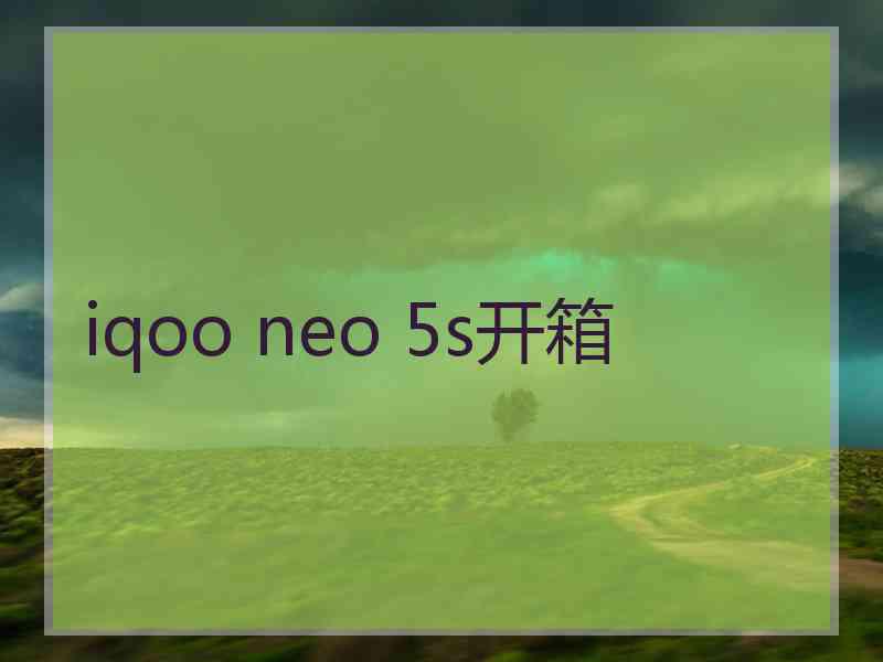 iqoo neo 5s开箱