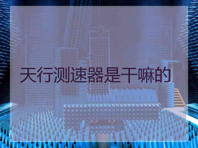 天行测速器是干嘛的
