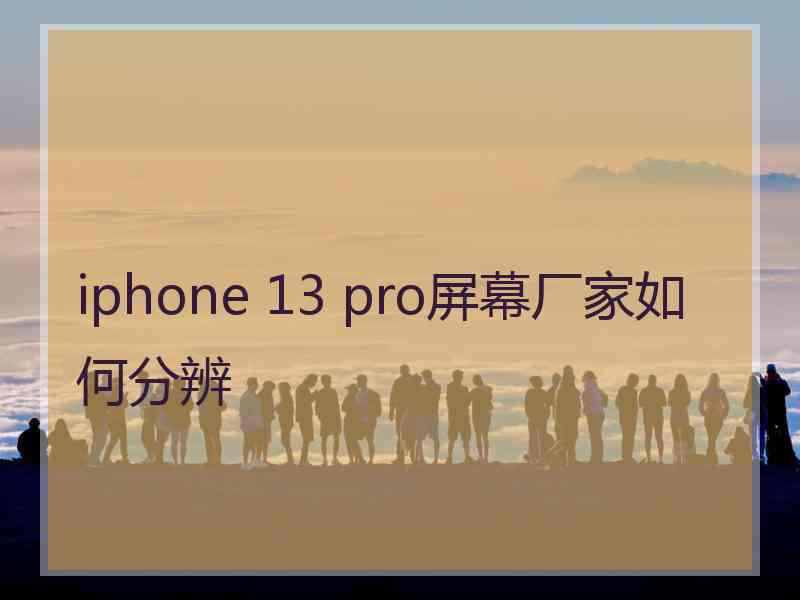iphone 13 pro屏幕厂家如何分辨