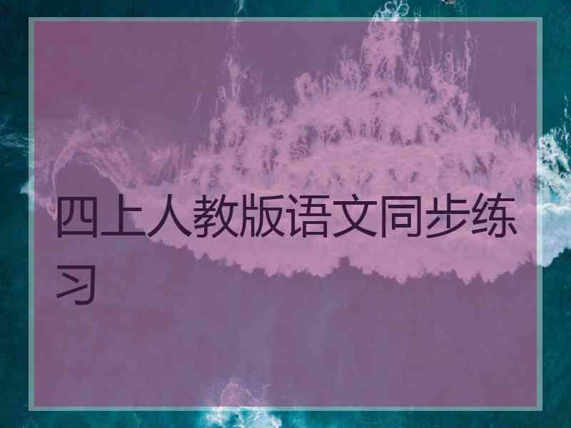 四上人教版语文同步练习