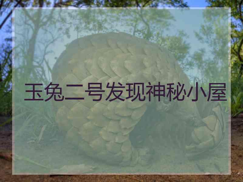 玉兔二号发现神秘小屋