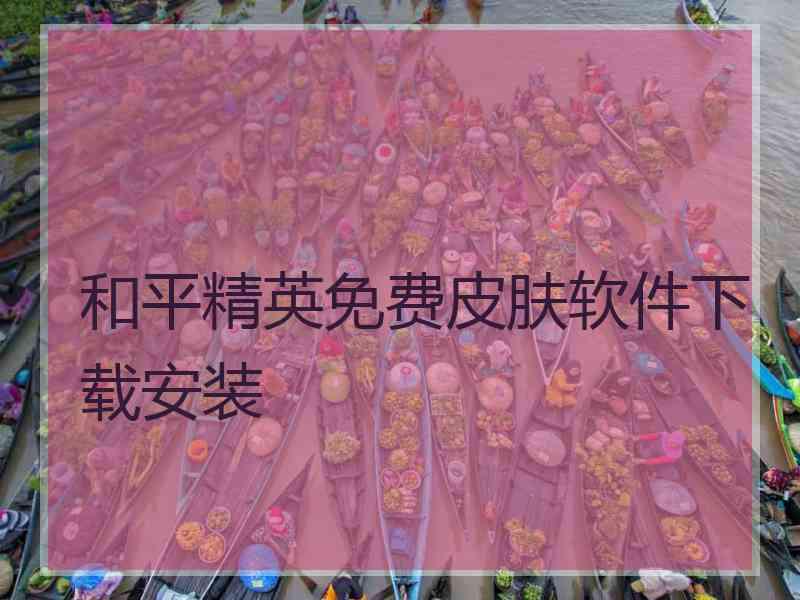 和平精英免费皮肤软件下载安装