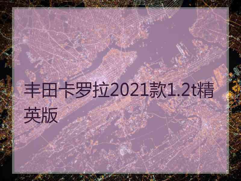 丰田卡罗拉2021款1.2t精英版