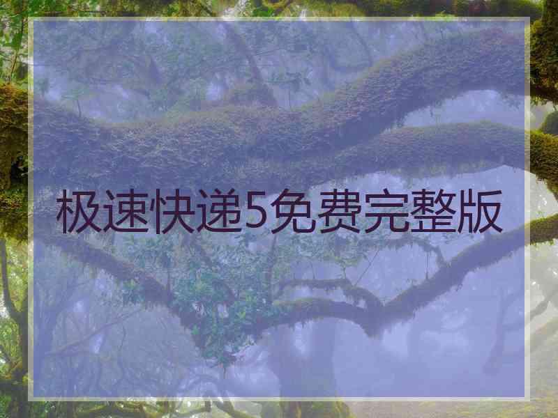 极速快递5免费完整版