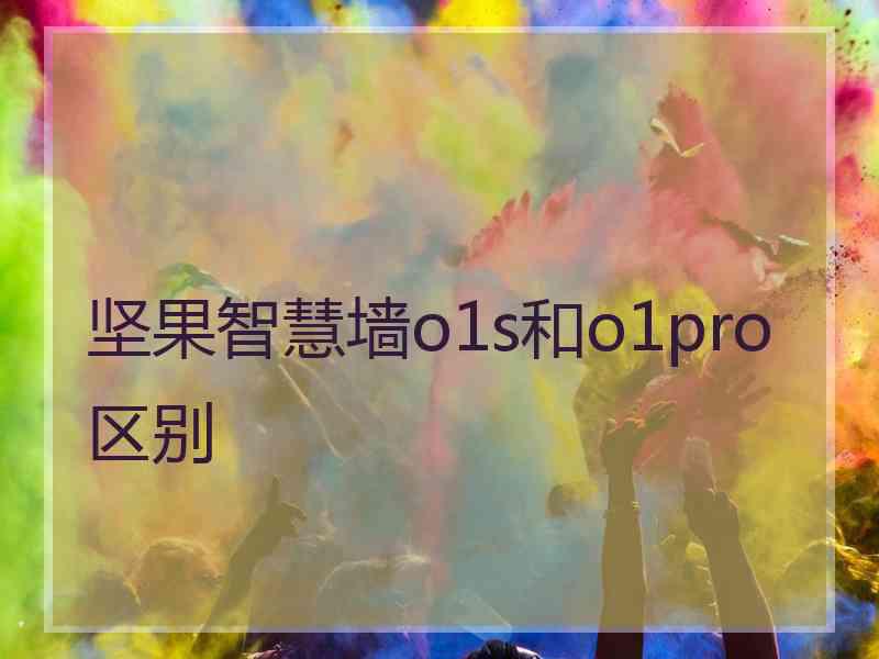 坚果智慧墙o1s和o1pro区别