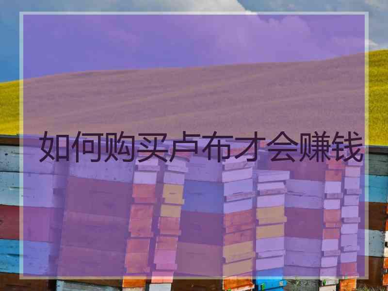 如何购买卢布才会赚钱
