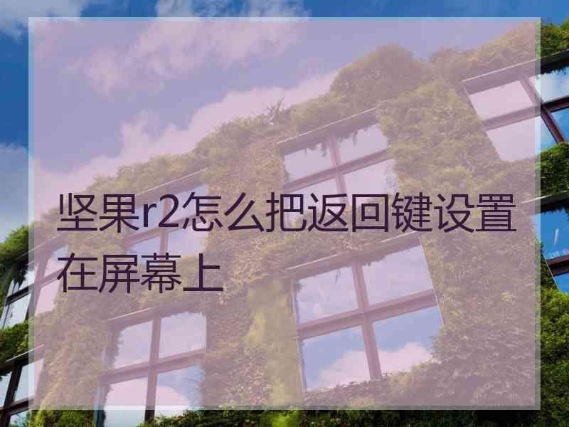 坚果r2怎么把返回键设置在屏幕上