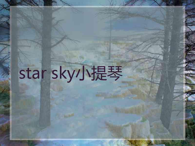 star sky小提琴