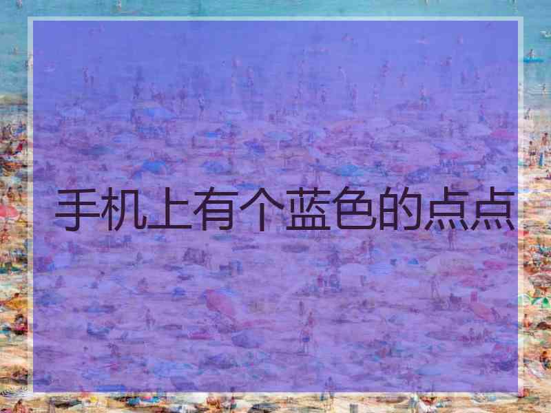 手机上有个蓝色的点点