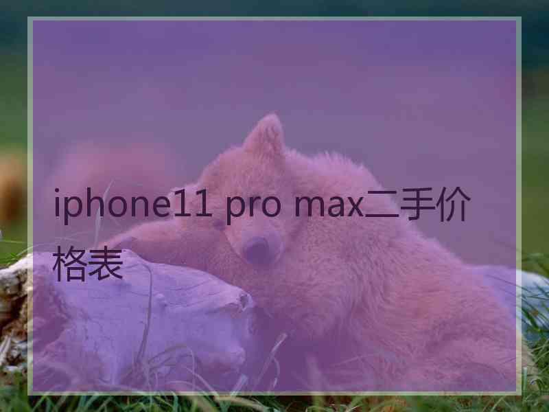 iphone11 pro max二手价格表