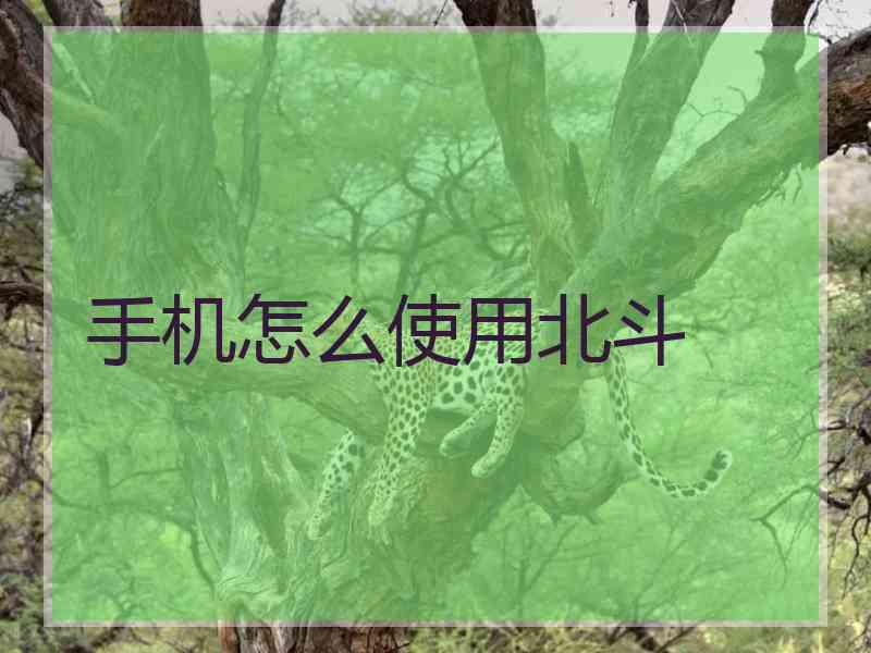 手机怎么使用北斗