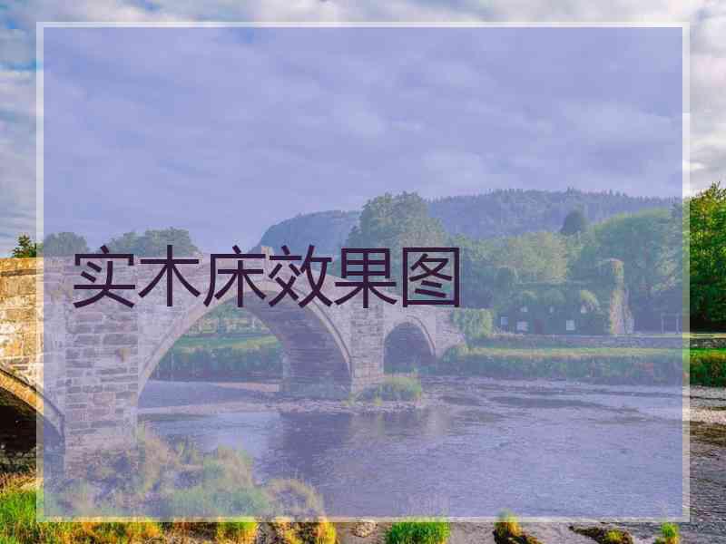 实木床效果图