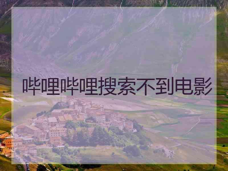 哔哩哔哩搜索不到电影