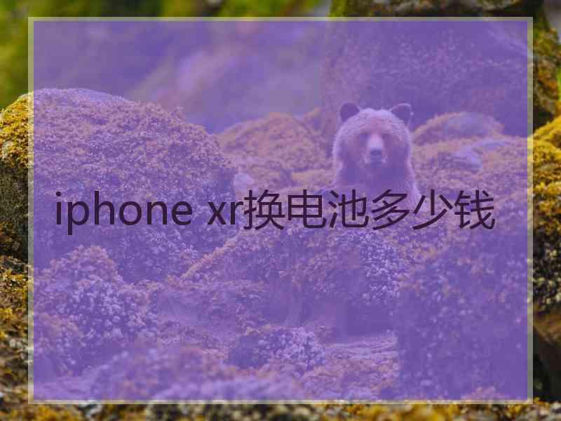 iphone xr换电池多少钱