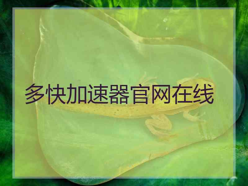 多快加速器官网在线