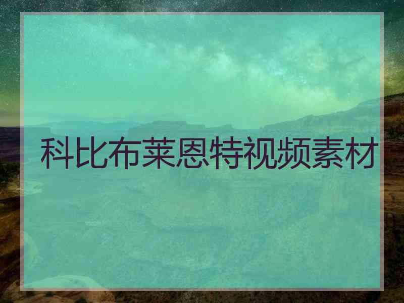 科比布莱恩特视频素材