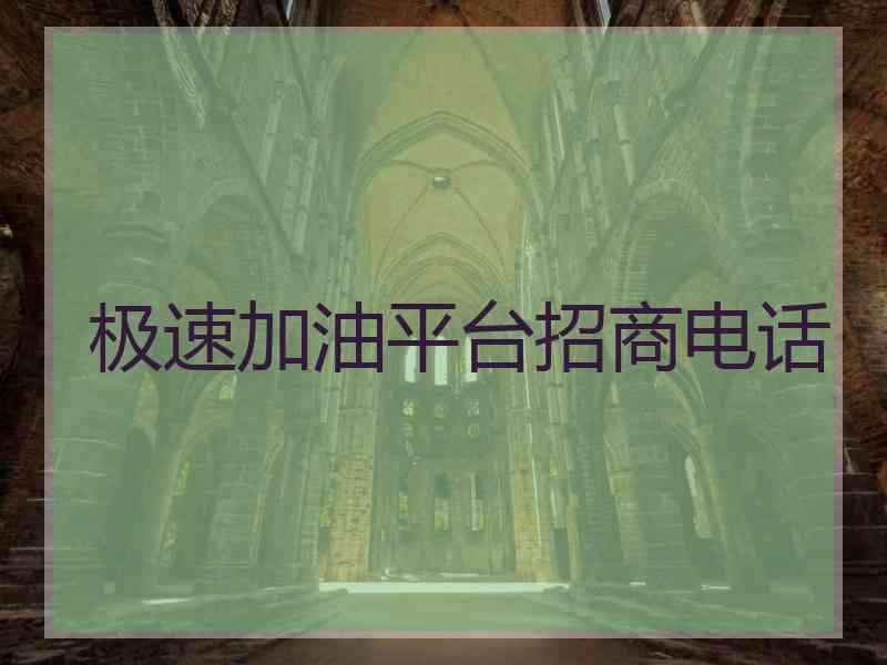 极速加油平台招商电话