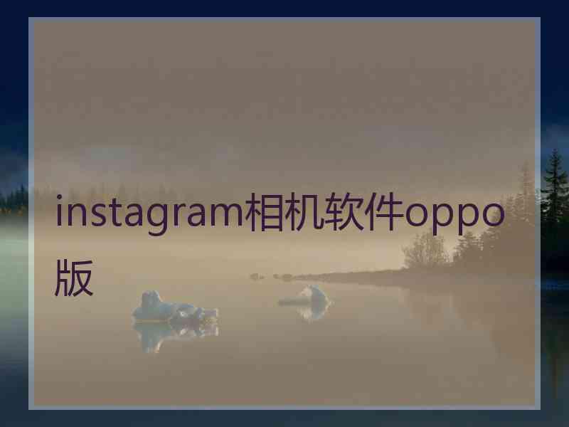 instagram相机软件oppo版