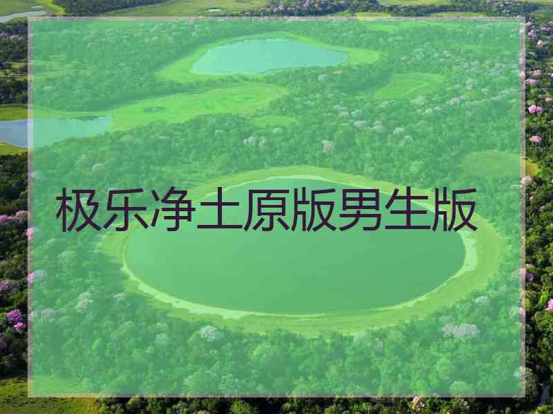 极乐净土原版男生版
