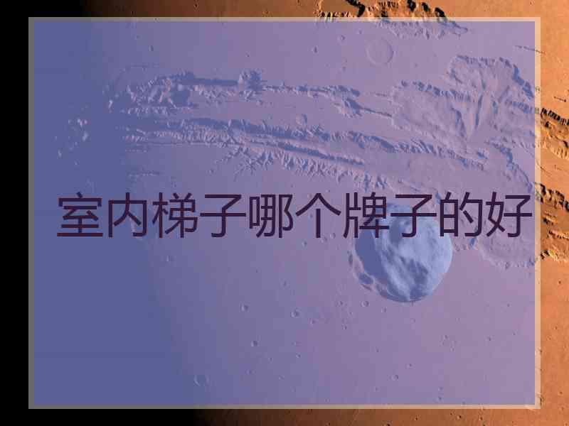 室内梯子哪个牌子的好