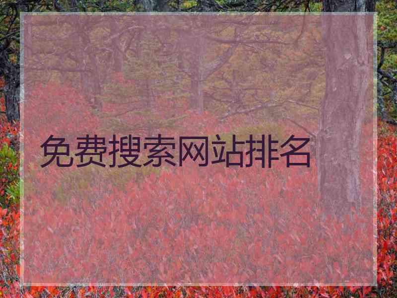 免费搜索网站排名