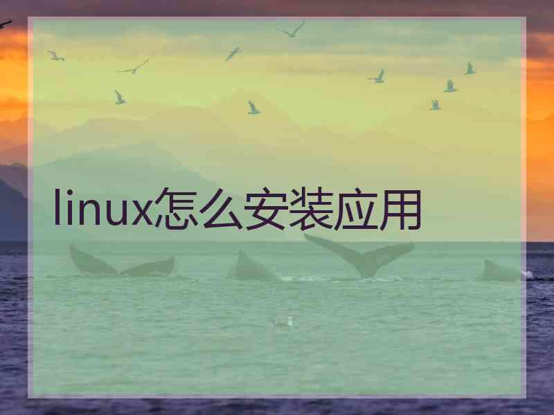 linux怎么安装应用