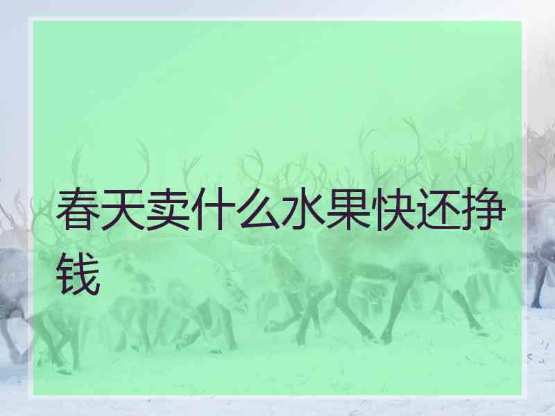 春天卖什么水果快还挣钱