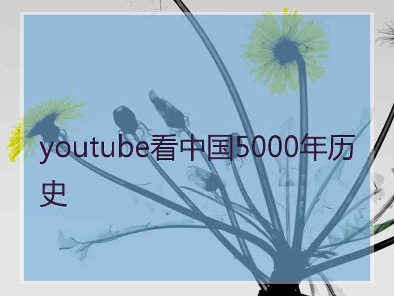 youtube看中国5000年历史