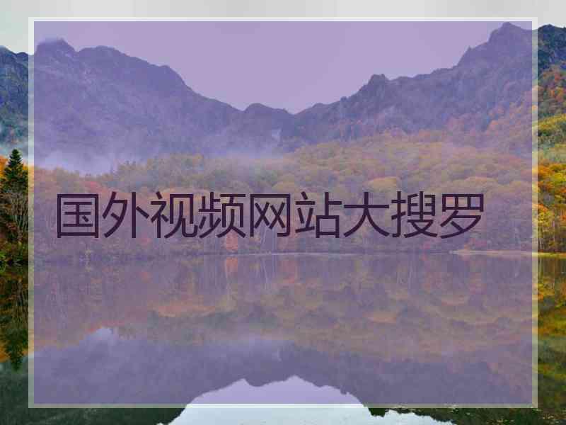 国外视频网站大搜罗
