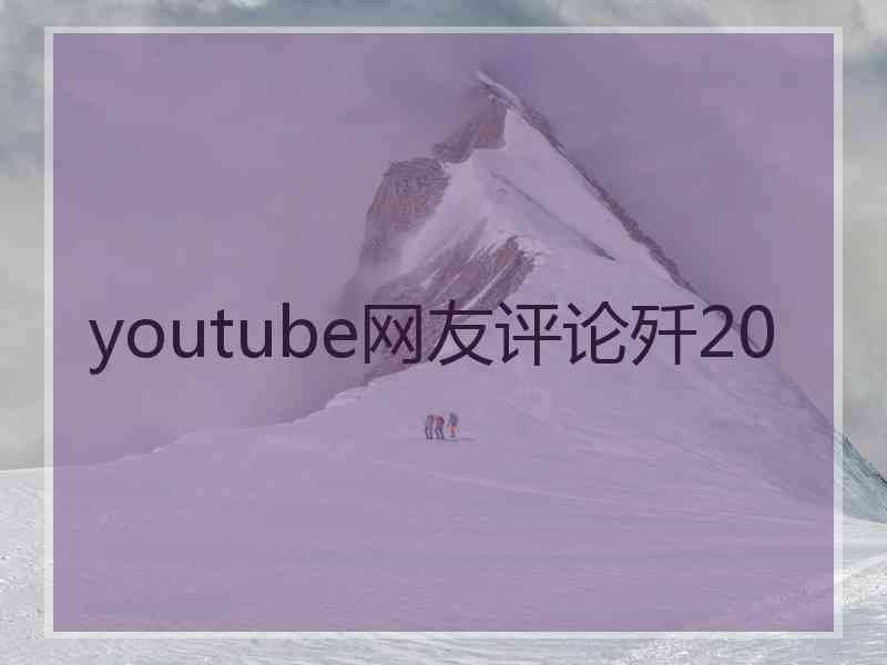 youtube网友评论歼20
