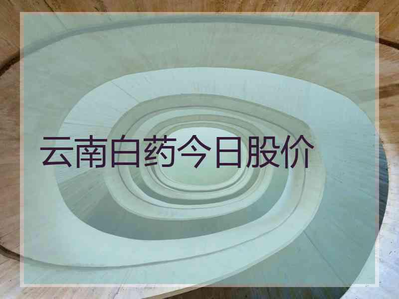 云南白药今日股价