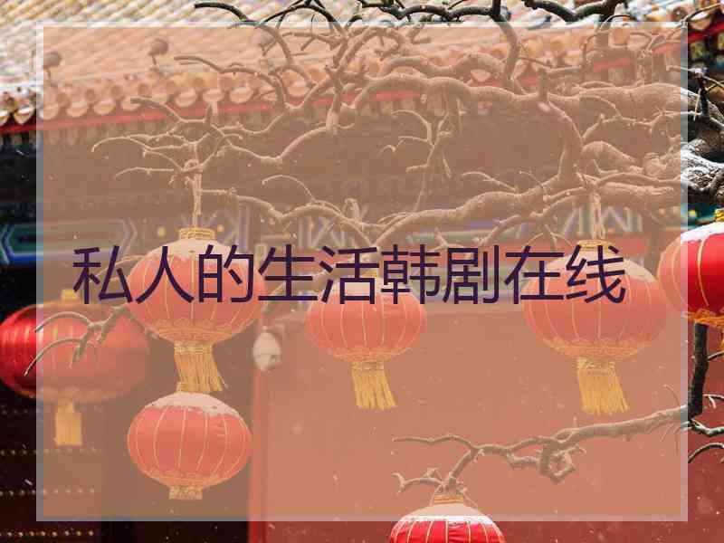 私人的生活韩剧在线