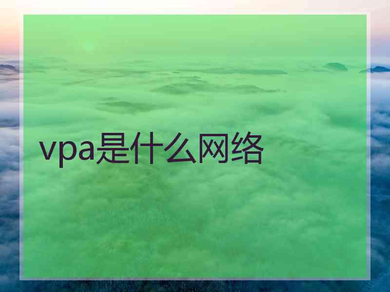 vpa是什么网络