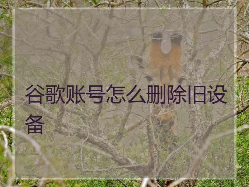 谷歌账号怎么删除旧设备