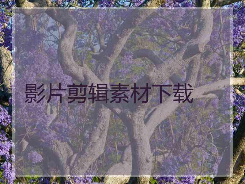 影片剪辑素材下载
