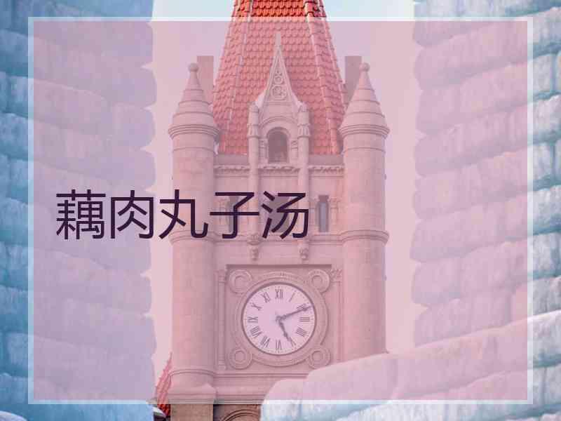 藕肉丸子汤
