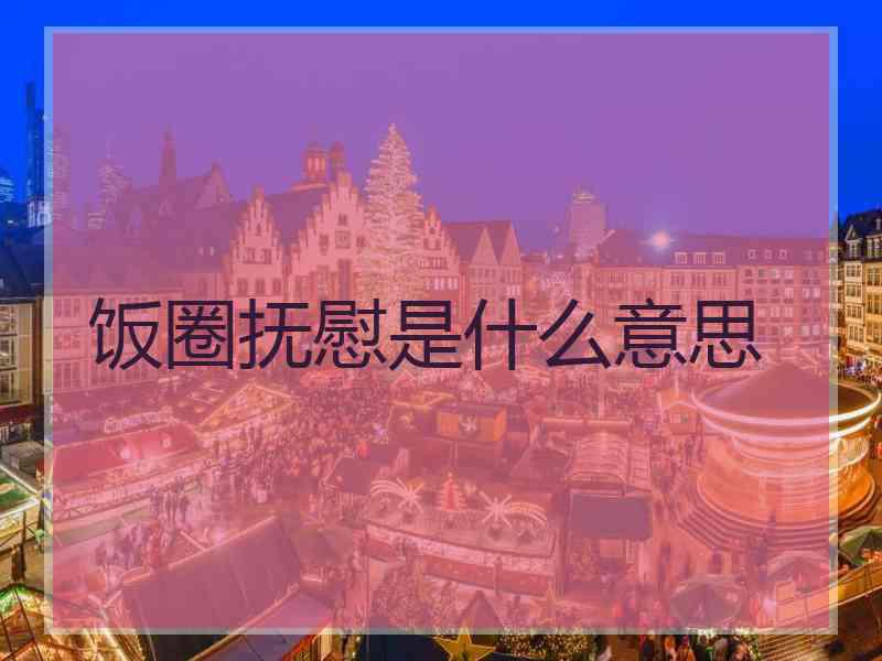 饭圈抚慰是什么意思