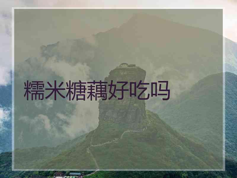 糯米糖藕好吃吗