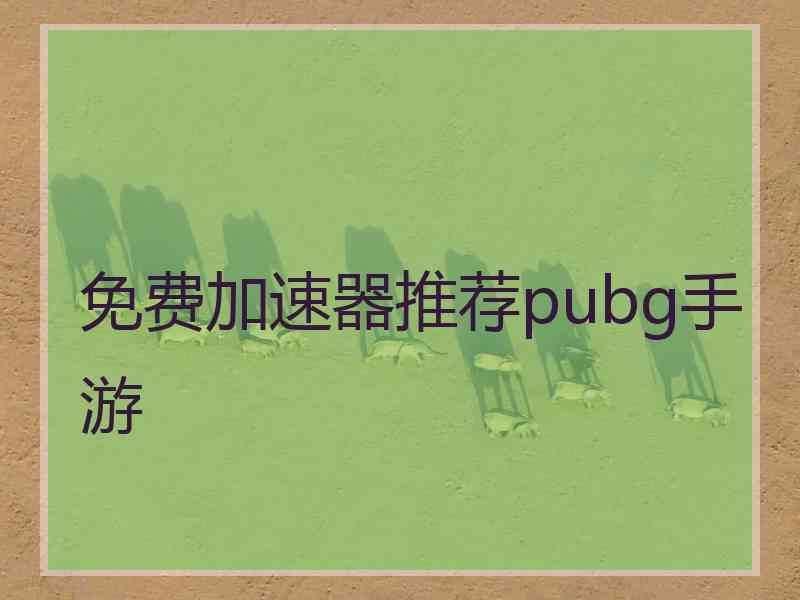 免费加速器推荐pubg手游