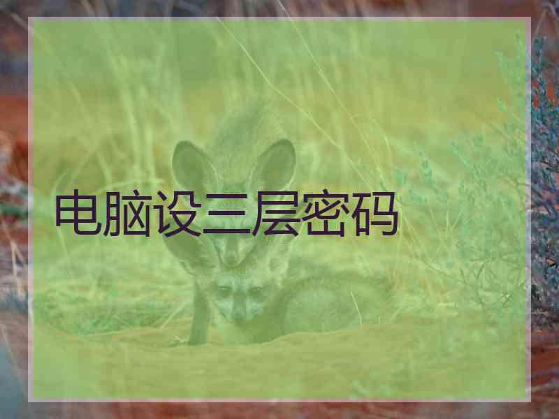 电脑设三层密码