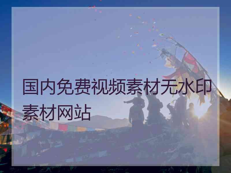 国内免费视频素材无水印素材网站