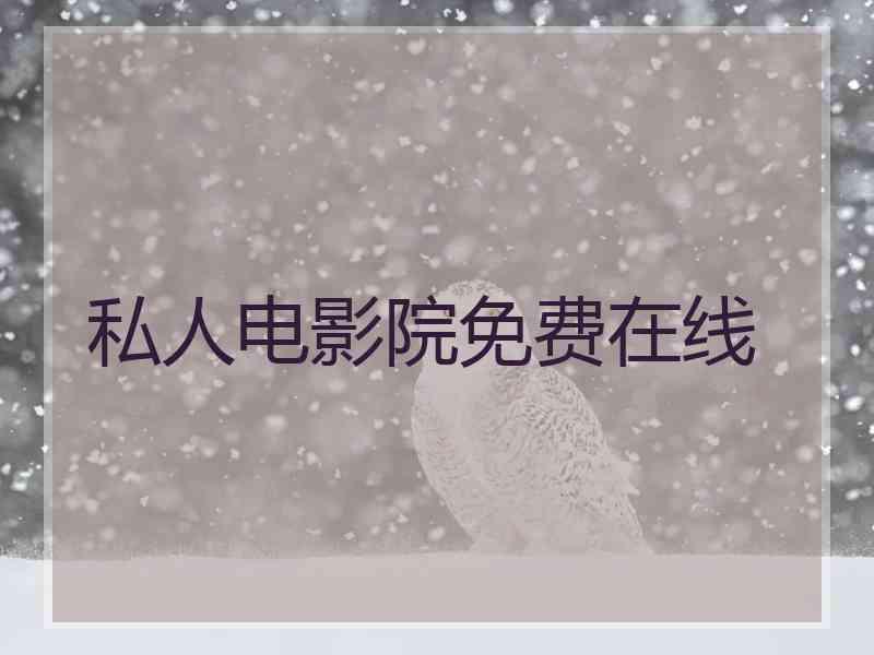 私人电影院免费在线
