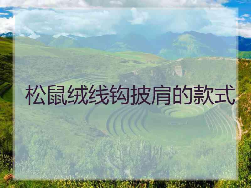 松鼠绒线钩披肩的款式