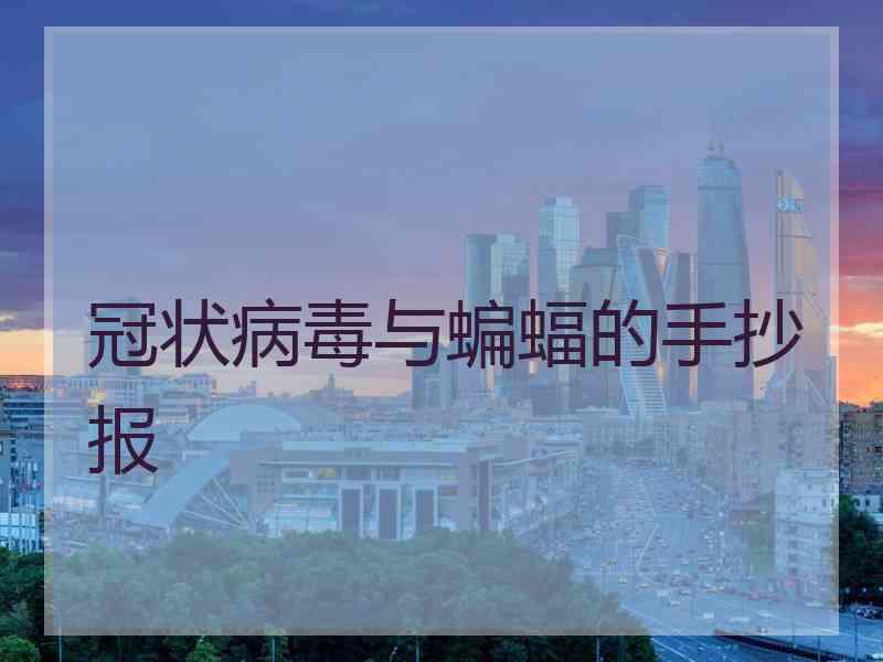 冠状病毒与蝙蝠的手抄报