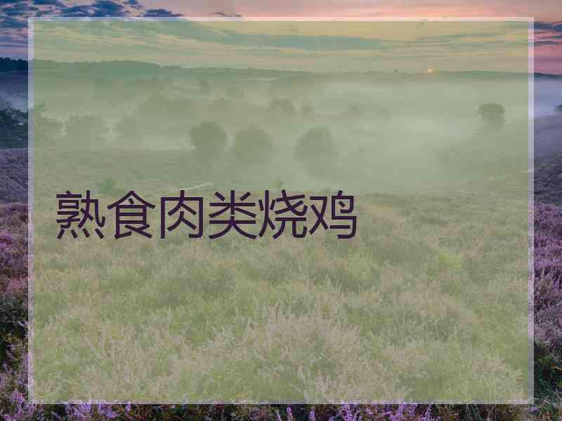 熟食肉类烧鸡