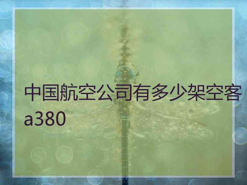中国航空公司有多少架空客a380