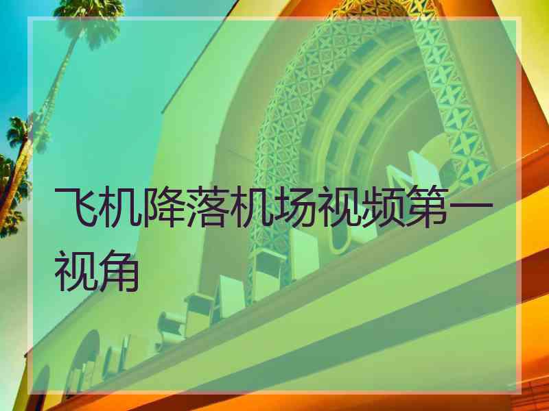 飞机降落机场视频第一视角