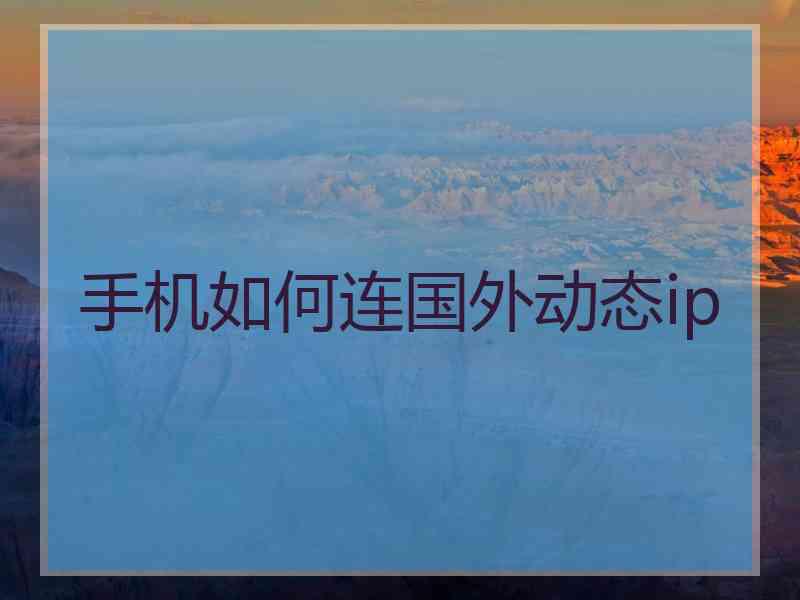 手机如何连国外动态ip