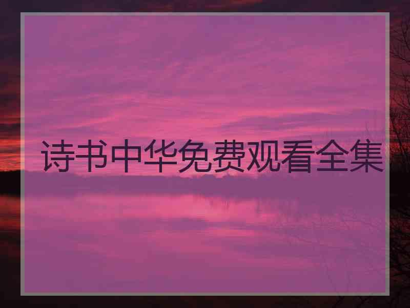 诗书中华免费观看全集
